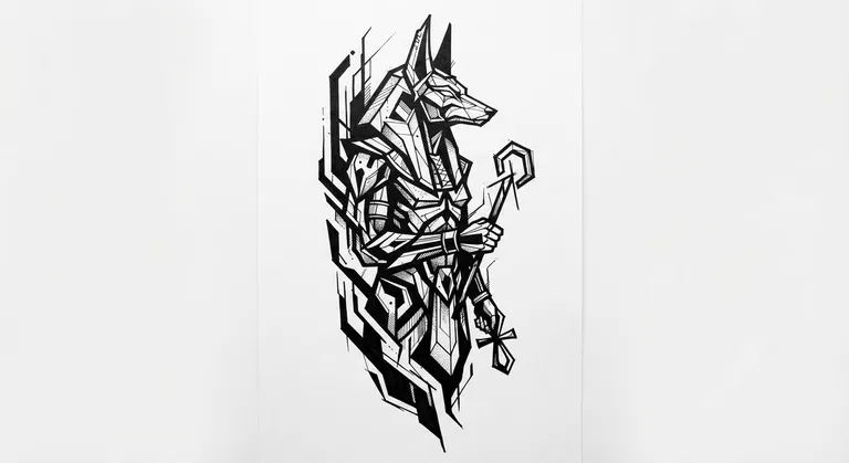 brutalist ink-cut abstract geometry design