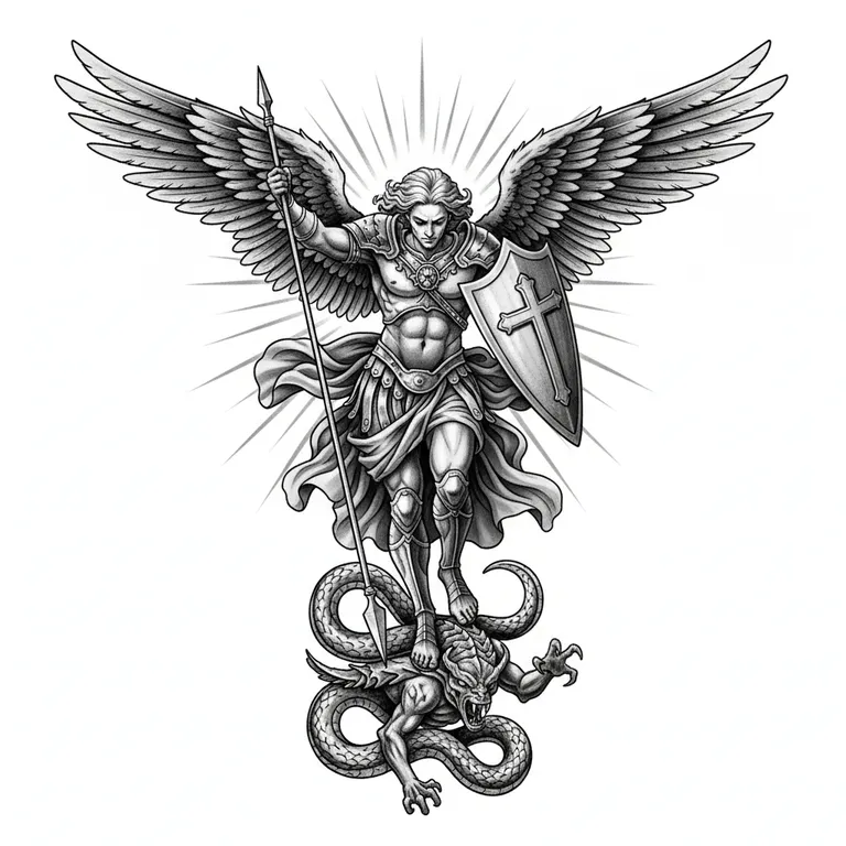 black and grey realism design