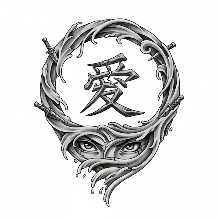 black and grey realism design