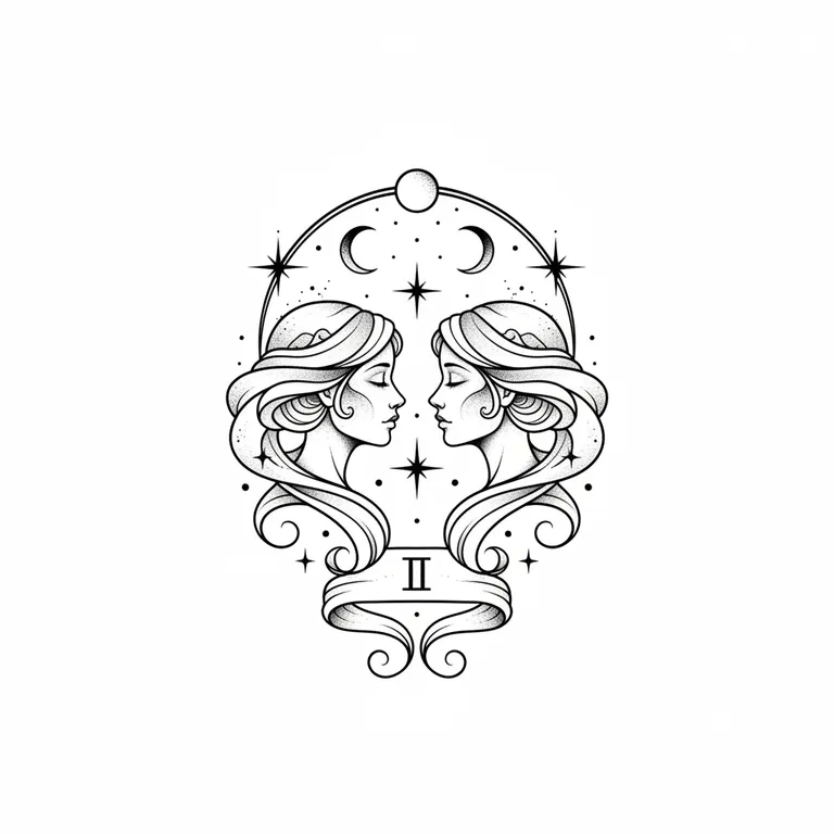 fine line black ink design