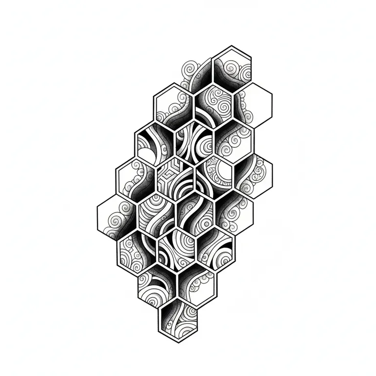 fine line black ink design