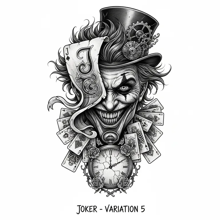 black and grey realism design