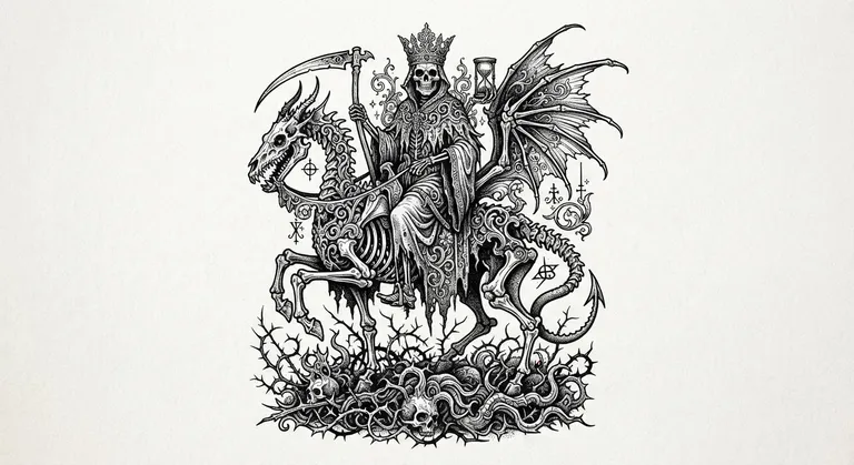 medieval bestiary marginalia in black ink design