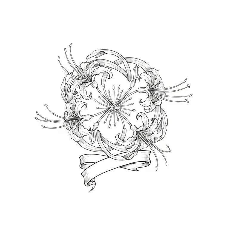 fine line black ink design