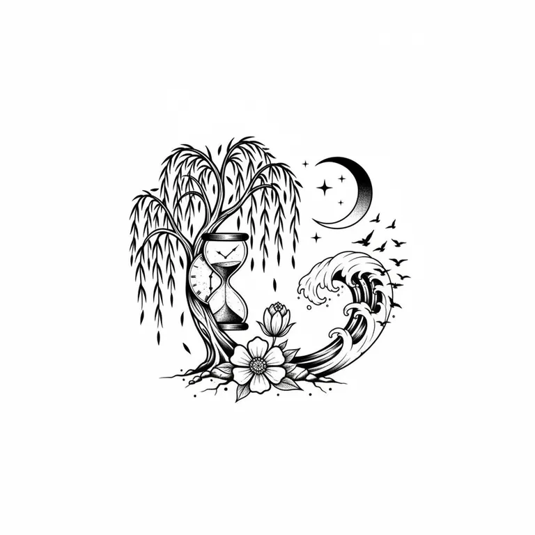 fine line black ink design