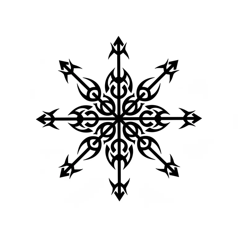 negative space tribal design