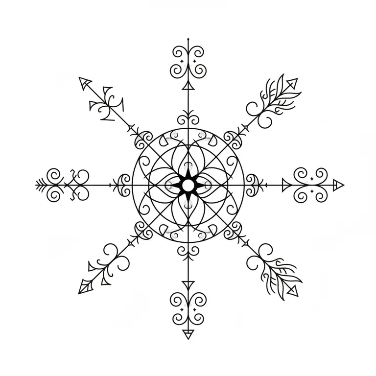 fine line black ink design