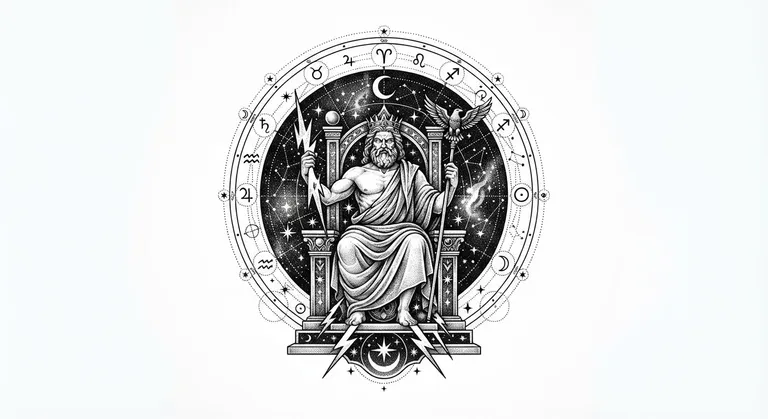 occult celestial cartography dotwork design